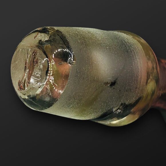 Hand Blown Hallow Clear Glass Decanter Stopper Etched Phallus Erotic Grapes 4” - Picture 8 of 10